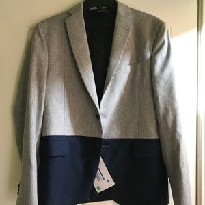 Italian 100% Wool Color Block Blazer 48/ US38